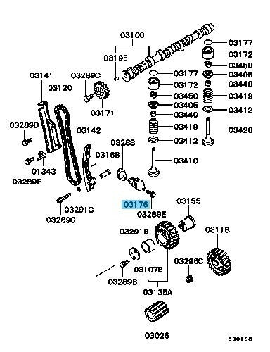MITSUBISHI MONTERO V26W V46W V86W Genuine Timing Chain Tensioner ME200248 OEM
