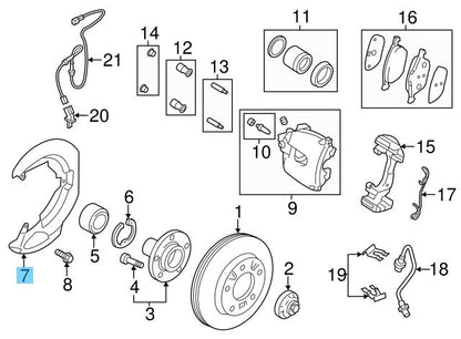 MAZDA MAZDA3 BK BL 08-13 Genuine Front Brake Splash Shield LH BBM2-33-270 OEM