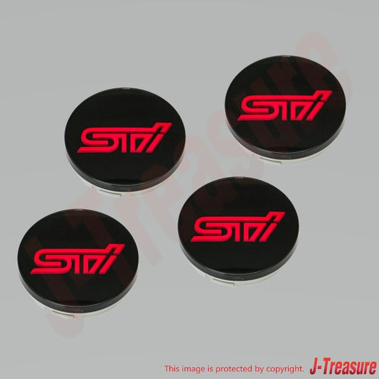 SUBARU WRX STI VAB 15-21 Genuine Aluminium Wheel Center Cap "STI" 28821FE141 x4