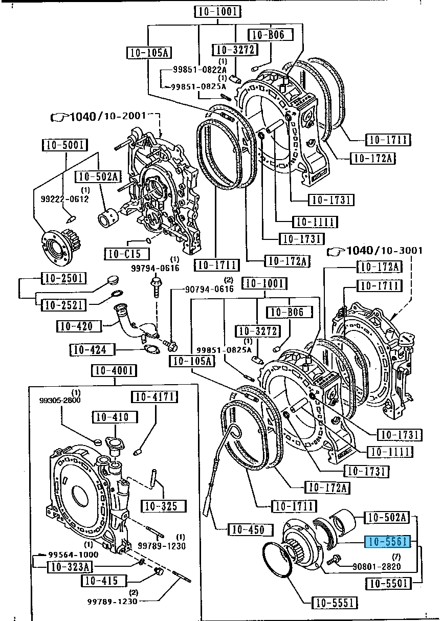MAZDA RX-7 SA22C FC3S FD3S 1984-1995 Genuine  Rear Main Oil Crankshaft Seal OEM