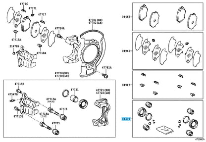 TOYOTA RAV4 ACA2# 00-05 Genuine Front Disc Brake Cylinder Kit 04479-42040 OEM