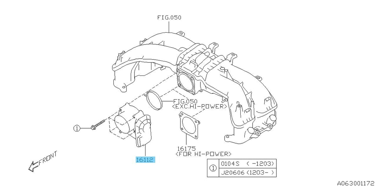 SUBARU BRZ ZC6 2013-2020 Genuine Throttle Body Assembly 16112AA400 OEM