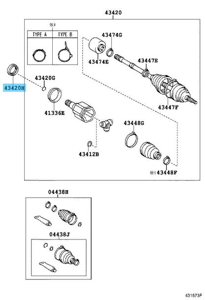 TOYOTA RAV4 ACA33 06-09 Genuine Front Drive Shaft Oil Seal LH 90311-50044 OEM