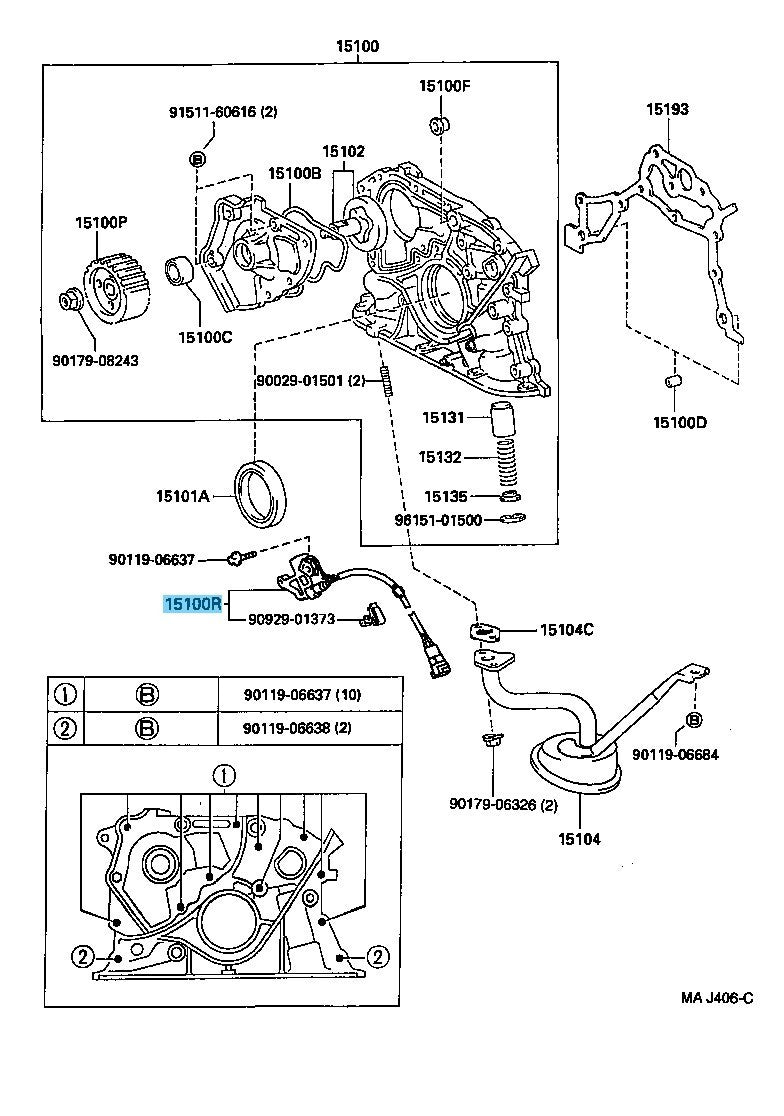TOYOTA RAV4 SXA1# 1992 96-01 Genuine Crank Position Sensor 90919-05017 OEM