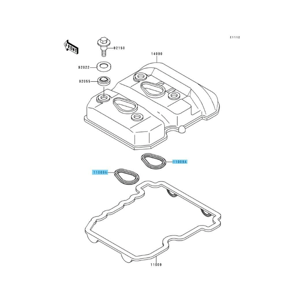 KAWASAKI NINJA 250R EX250 '86-07 Genuine Cylinder Head Plug Hole Gasket x2 Set