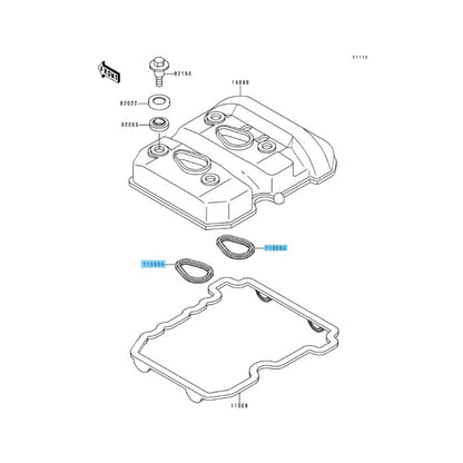 KAWASAKI NINJA 250R EX250 '86-07 Genuine Cylinder Head Plug Hole Gasket x2 Set