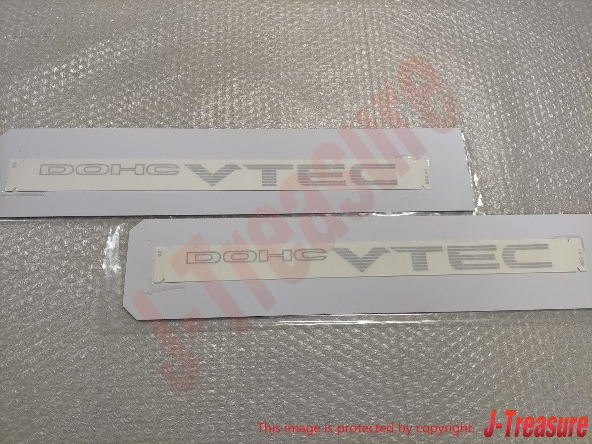 HONDA CIVIC EK 99-00 Genuine "DOHC VTEC" Side Decals Stickers Silver Set OEM