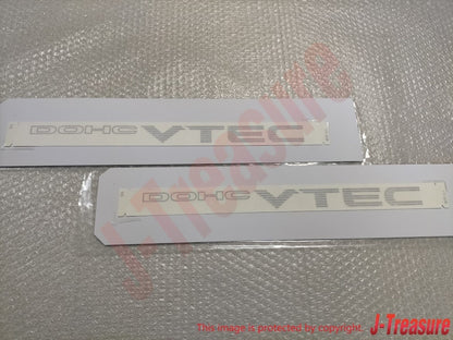 HONDA CIVIC EK 99-00 Genuine "DOHC VTEC" Side Decals Stickers Silver Set OEM