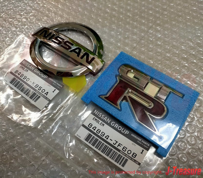 NISSAN GT-R R35 2011-2021 Genuine "NISSAN" & "GTR" Trunk Lid Emblem Set OEM