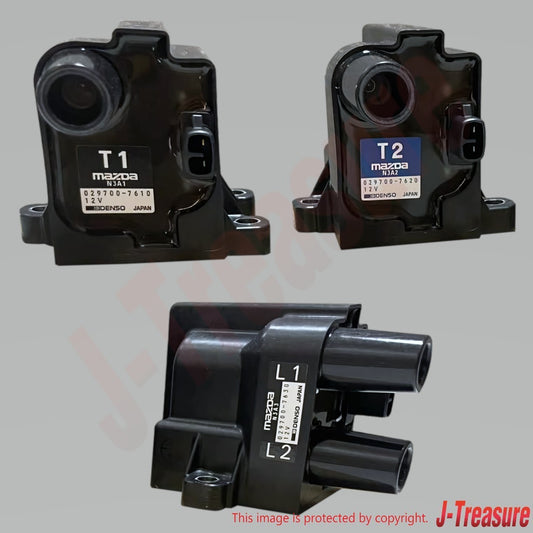 MAZDA RX-7 FD '03-05 Genuine Trailing (No.1 & No.2) & Leading Ignition Coil Set