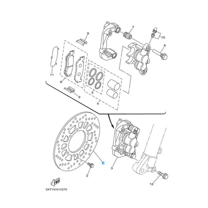 YAMAHA XT250 2008-2024 Genuine Front Brake Disc 3C5-2582T-00-00 OEM