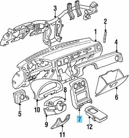 MAZDA MX-5 MIATA NA 1990-1993 Genuine Center Dash Cover NA01-55-210B00 OEM