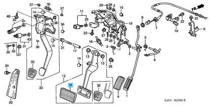 HONDA CR-V RD1 1997 Genuine A/T Brake Pedal Cover 46545-S30-981 OEM