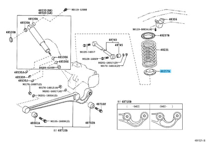 TOYOTA LAND CRUISER KZJ78 '84-96 Genuine Rear Coil Spring Insulator Lower OEM