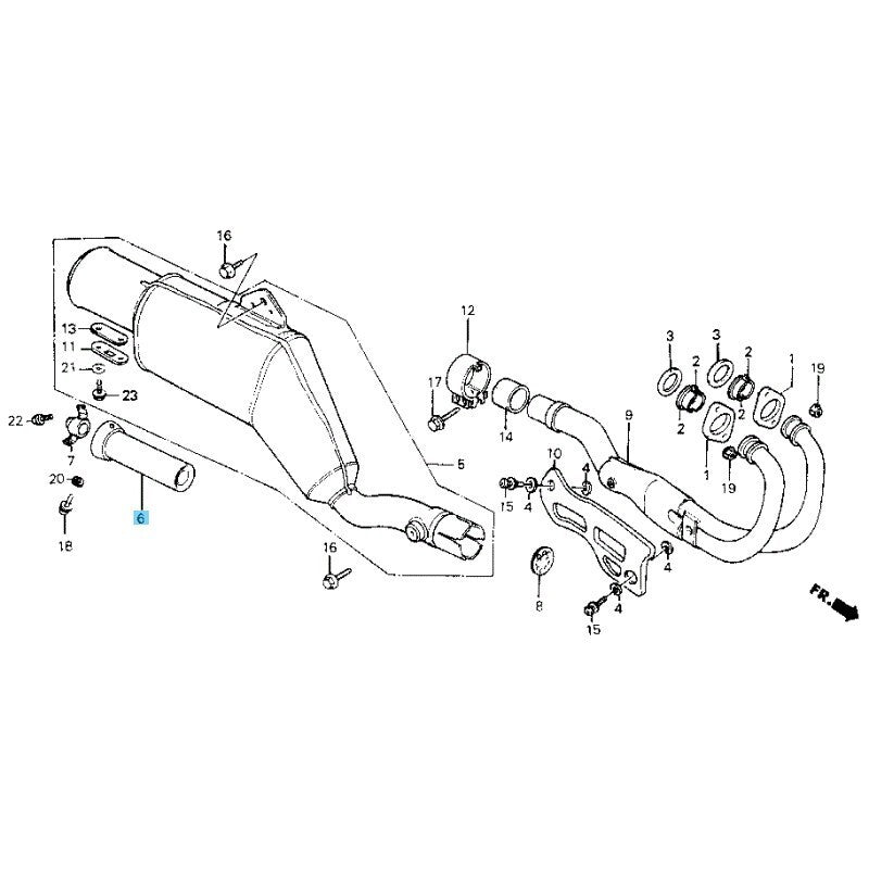 HONDA XR200R 1981-1985 Genuine Exhaust Baffle Tail Pipe 18311-MA0-010 OEM