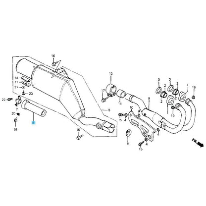 HONDA XR200R 1981-1985 Genuine Exhaust Baffle Tail Pipe 18311-MA0-010 OEM