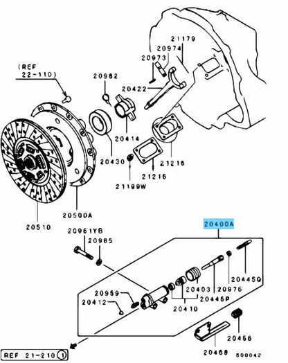 MITSUBISHI JEEP J53 J55 Genuine Clutch Release Cylinder Assy MD704251 OEM