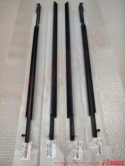 TOYOTA 4RUNNER 10-22 Genuine Door Belt Molding Weatherstrip Front Rear 4pcs OEM