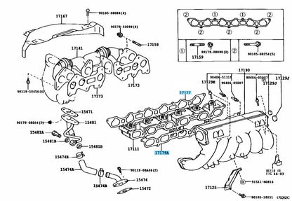 TOYOTA 1JZ-GTE 1JZGTE Genuine Intake Manifold Gasket 17177-88400 17179-88400 OEM