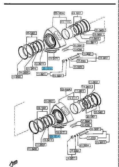 MAZDA RX-7 FD3S 1986-1995 Genuine 13B Rotary Side Seal N3Y1-11-C11 x12 Set OEM