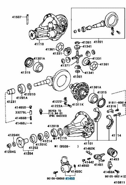 TOYOTA LAND CRUISER PRADO LEXUS LX450 Genuine Differential Lock Actuator OEM