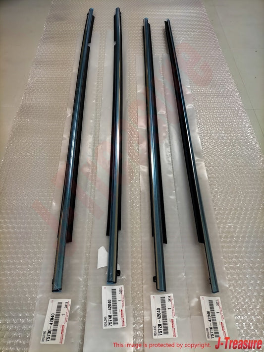 TOYOTA RAV4 ALA4# 13-18 Genuine Front & Rear Door Belt Moulding RH & LH Set OEM