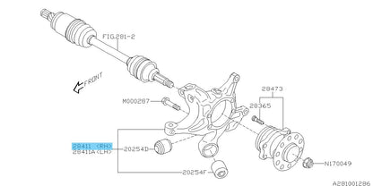 SUBARU XV CROSSTREK GP7 13-14 Genuine Rear Housing Assy RH 28411FJ021 OEM