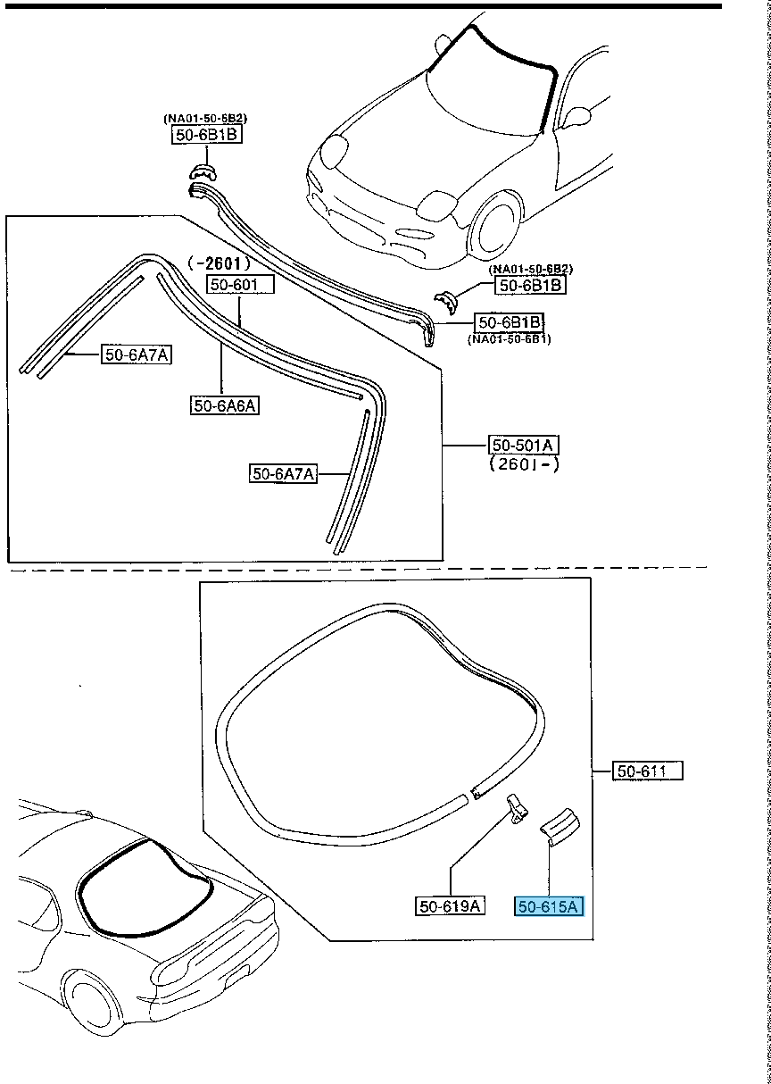 MAZDA RX-7 RX7 FD3S 1991-1998 Genuine Rear Grass Windshield Molding Joint OEM
