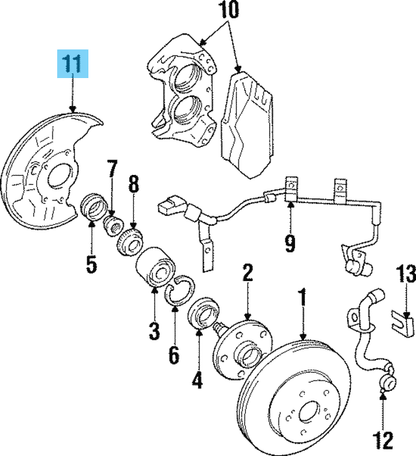 TOYOTA SUPRA JZA80 93-98 Genuine Front 17 Inch Brake Splash Dust Cover Set OEM