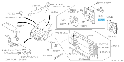 SUBARU FORESTER SJG 2014-2018 Genuine Radiator Cooling Fan Shroud 73313SG000 OEM