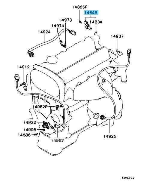 MITSUBISHI LANCER Evo 7 CT9A 03-06 Genuine Camshaft Position Sensor MD327107 OEM