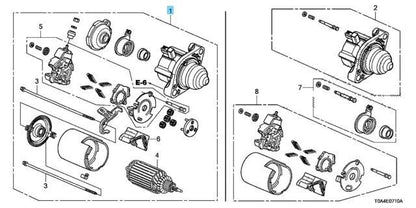 HONDA CR-V 2014 Genuine Starter Motor Assembly 31200-R5A-A02 OEM