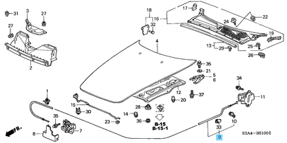 HONDA S2000 AP1 AP2 2000-2009 Genuine Bonnet Hood Wire Assy 74130-S2A-A01 LHD