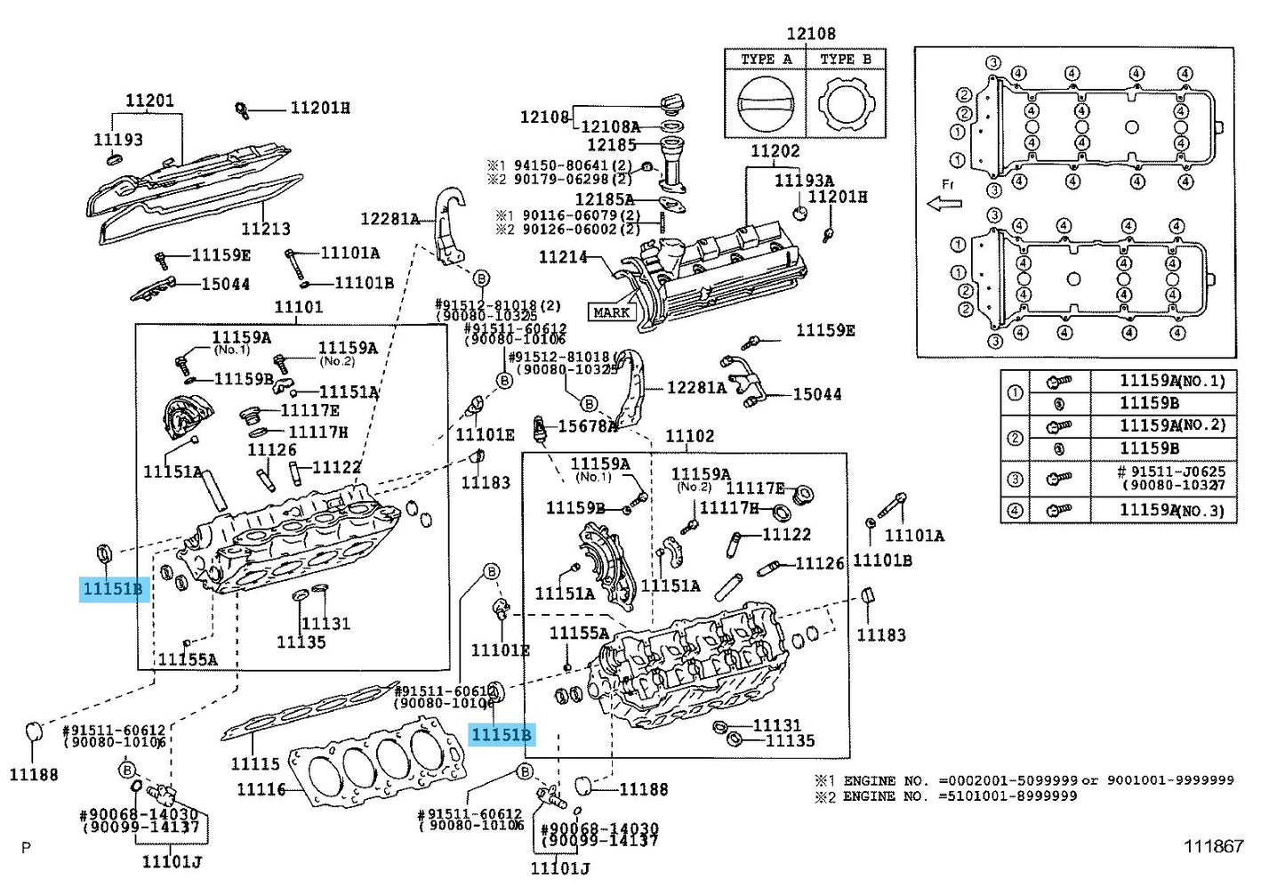TOYOTA SEQUOIA '05-07 UCK45L Genuine Timing Belt & Water Pump Set OEM
