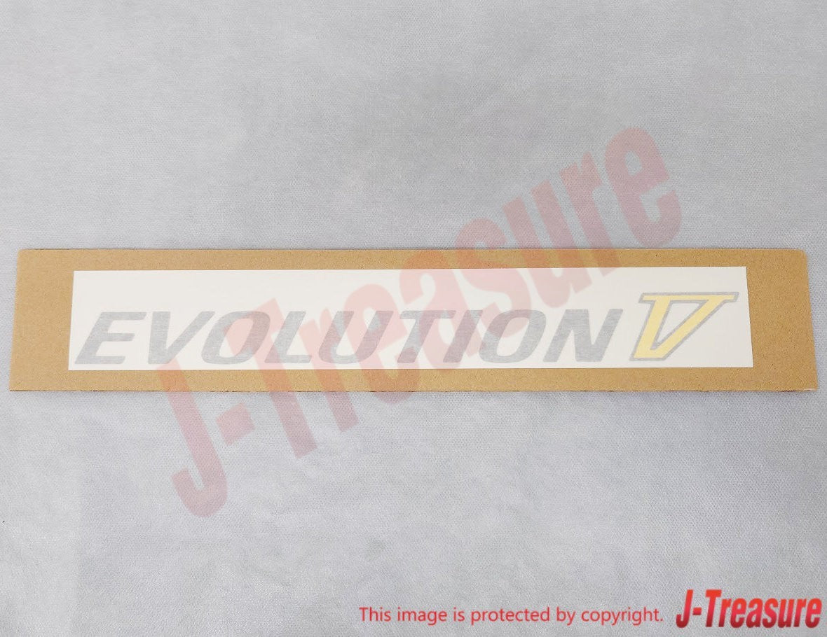 MITSUBISHI EVO5 CP9A Genuine "EVOLUTION V" Side Door Decal Silver Yellow Set OEM
