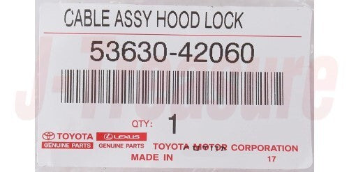 TOYOTA RAV4 ACA21 01-05 Genuine Hood Lock Control Cable 53630-42060 OEM LHD