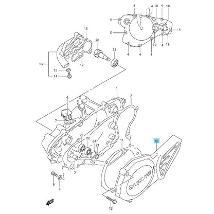 SUZUKI RM85 2002-2009 2012 2015-2023 Genuine Magneto Cover 11351-03B00 OEM