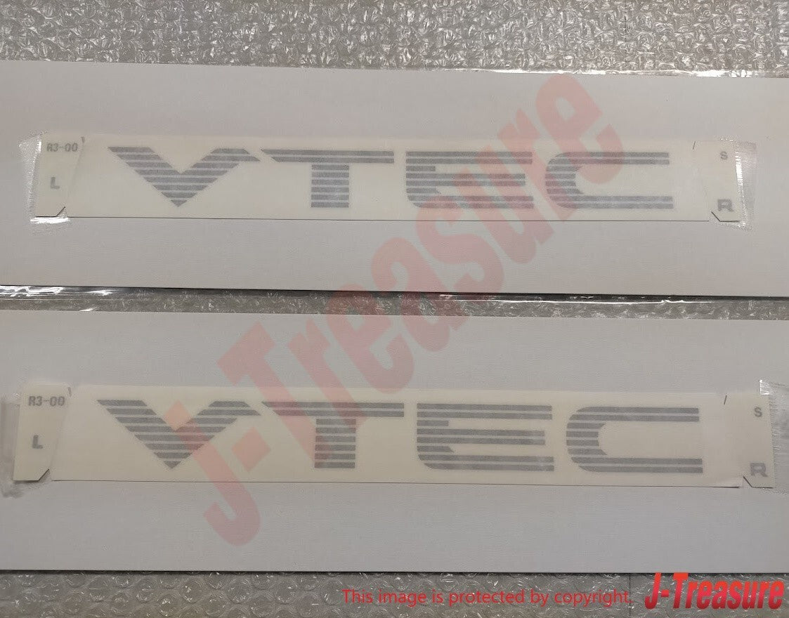 HONDA CIVIC EG6 EK4 SiR Genuine Side "VTEC" Sticker Decal Silver 2pcs Set OEM