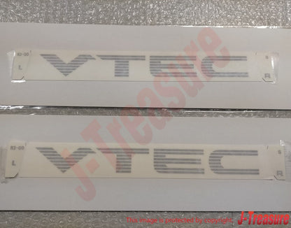 HONDA CIVIC EG6 EK4 SiR Genuine Side "VTEC" Sticker Decal Silver 2pcs Set OEM