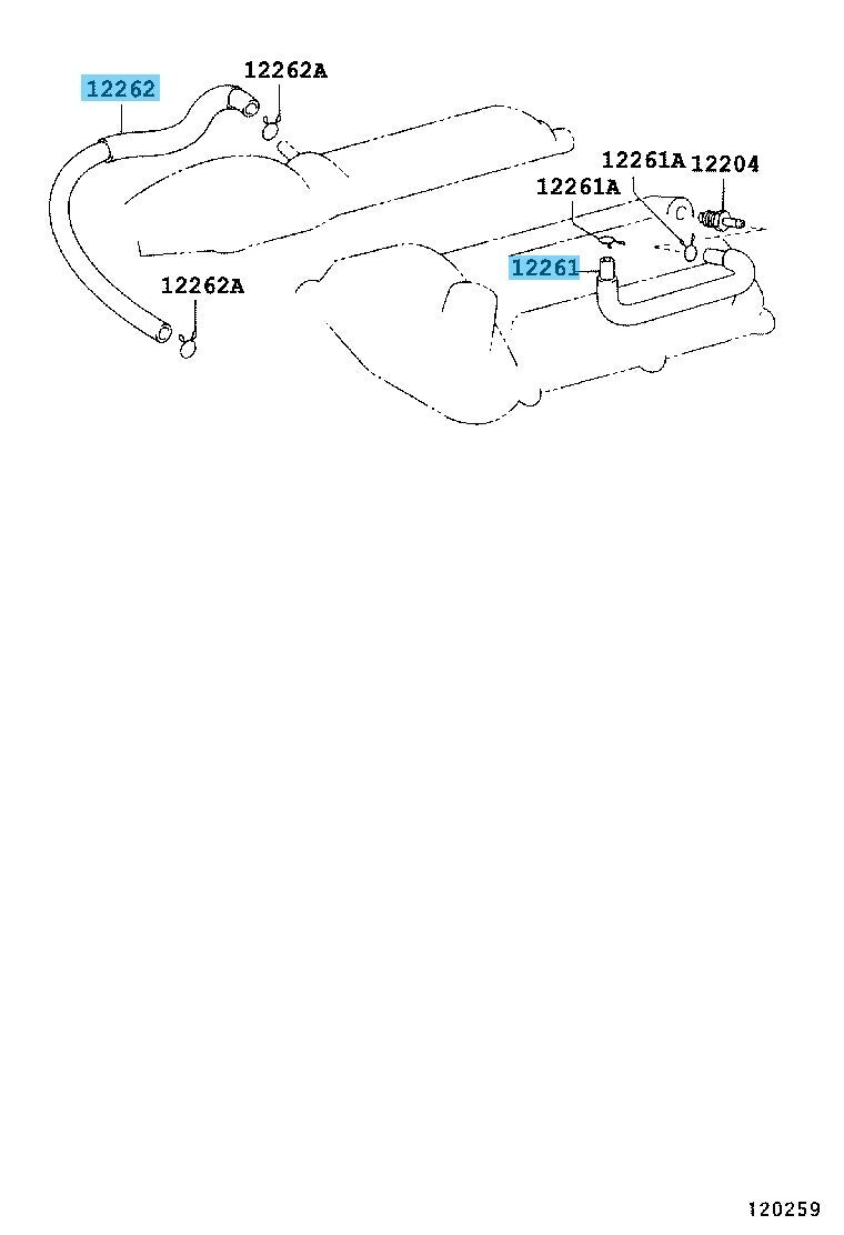 TOYOTA 4RUNNER GRN210 2003-2009 Genuine Ventilation Hose & Hose NO.2 set OEM
