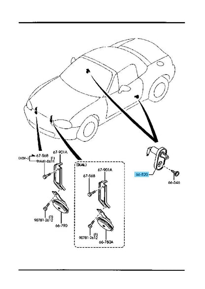 MAZDA MX-5 MIATA NB 1999-2005 Genuine Door Switch S09A-66-540A OEM