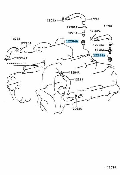 TOYOTA LEXUS Genuine Grommet For Ventilation System Rubber 90480-18001 OEM Parts