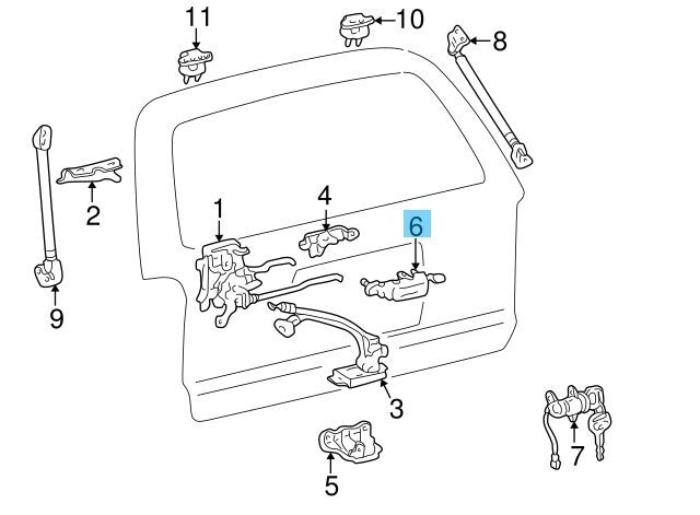 TOYOTA 4RUNNER KZN185 RZN180 96-02 Genuine Back Door Outside Handle 69023-35010