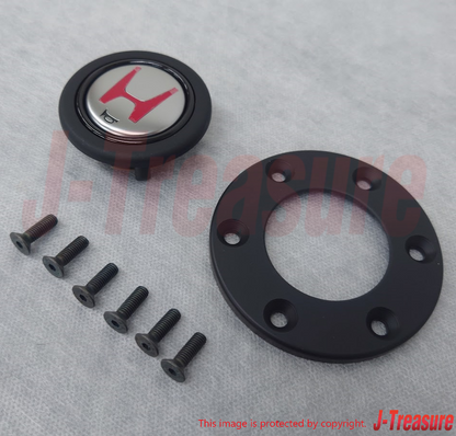 HONDA ACURA NA2 NSX-R Genuine Horn Button Switch & Ring & 6pcs Screws Set OEN