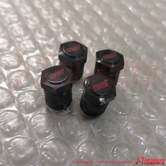 SUBARU BRZ ZD8 2021- Genuine STI Wheel Valve Cap Set Black ST28102Z2000 OEM