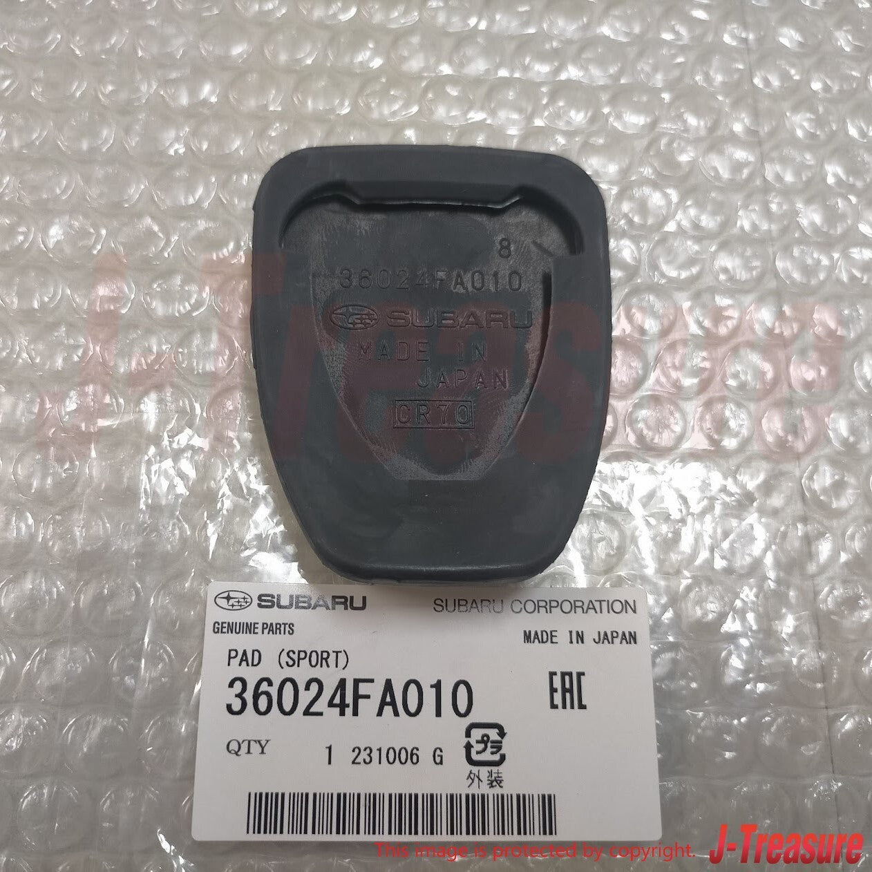 SUBARU IMPREZA WRX STI GDF 04-06 Genuine Aluminum Clutch & Brake Pedal Pad Set