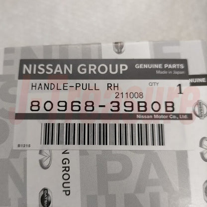 NISSAN GT-R R35 14-16 Genuine Red Leather Door Pull Handle Right & Left Set OEM