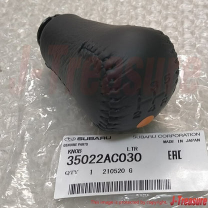 SUBARU IMPREZA WRX STi GC8 Genuine 5-Speed Shift Knob Leather 35022AC030 OEM