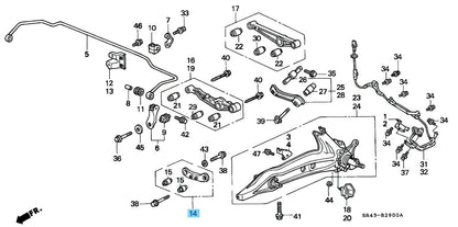 HONDA CIVIC EG6 92-95 Genuine Rear Compensator Arm RH & LH 52341-SR3-000 x2 Set