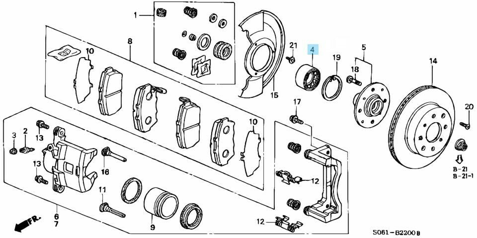 HONDA CIVIC 92-05  INTEGRA 94-01 Genuine Front Hub Bearing RH & LH 2pcs Set OEM